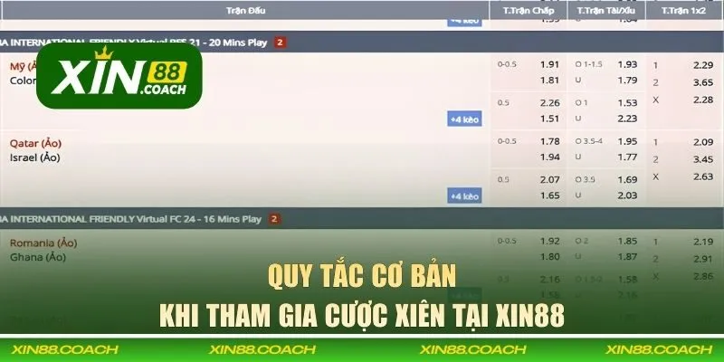 Quy tắc cơ bản khi tham gia cược xâu tại XIN88